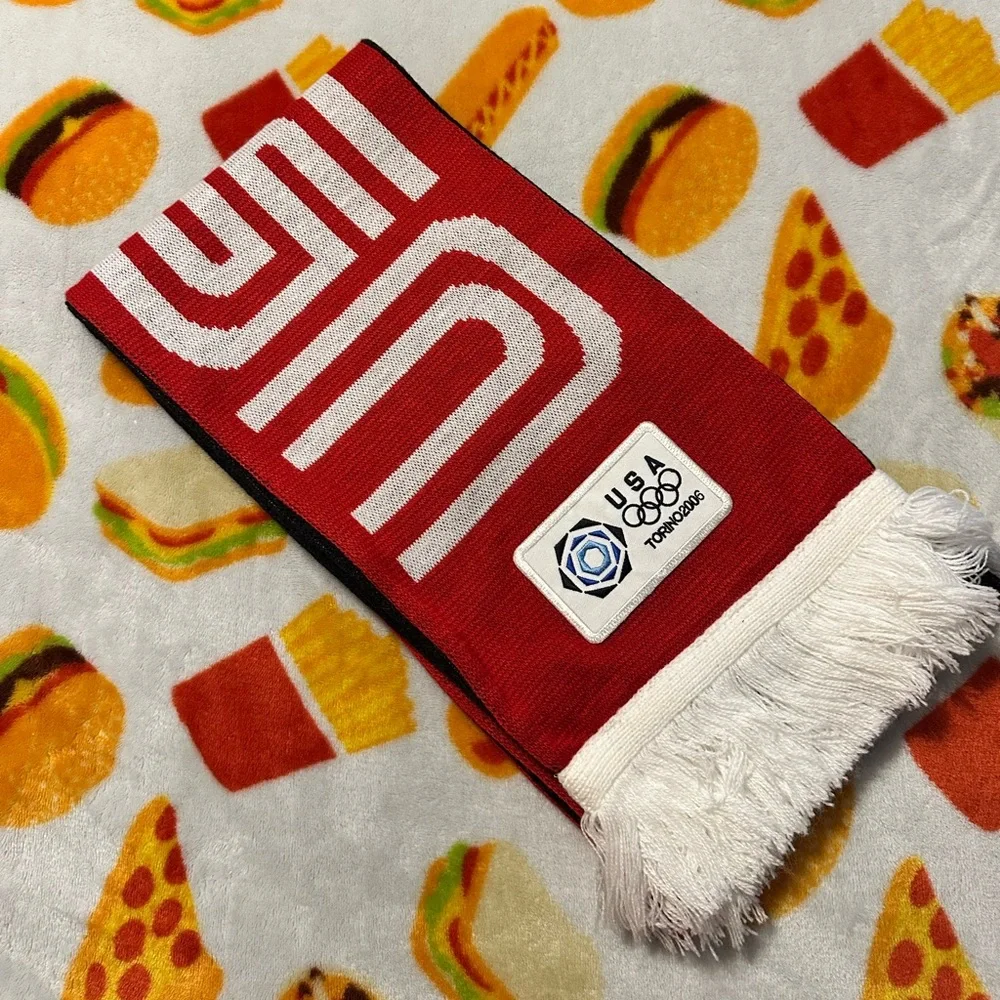 Olympic Scarf Muffler 2006 USA Official Torino‎ Games Roots Patriotic
